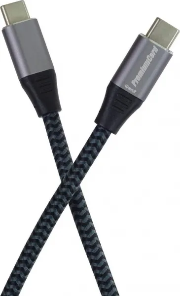 PREMIUMCORD USB-C kabel (USB 3.2 Gen2x2, 5A, 100W, 20Gbit/s) 3m, Šedá