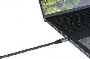 PREMIUMCORD USB-C kabel (USB 3.2 Gen2x2, 5A, 100W, 20Gbit/s) 3m, Šedá