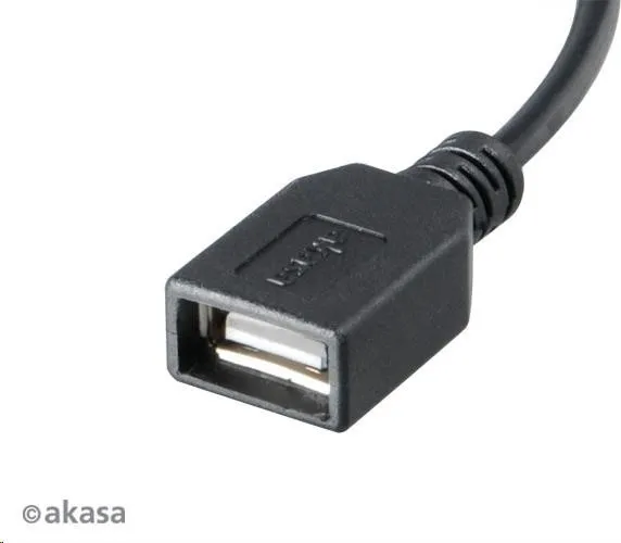 AKASA USB OTG Micro USB samec na USB typ A samica redukčný kábel, 15 cm