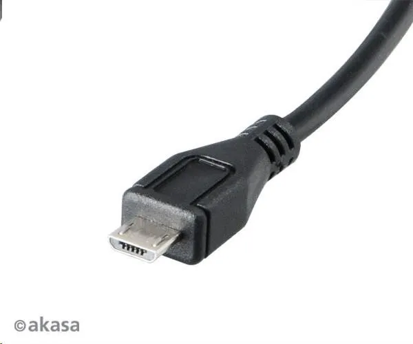 AKASA USB OTG Micro USB samec na USB typ A samica redukčný kábel, 15 cm