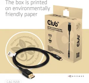 Club 3D Club3D Kabel USB-C na DisplayPort 2.1, 10K60Hz, DSC1.2, UHBR10, 1m