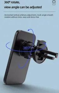 1stCOOL bezdrátová QI nabíječka 15W, magnetická, do auta, MagSafe kompatibilní, bílá