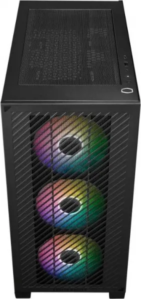 CoolerMaster Cooler Master case Elite 301, mATX, Průhledná bočnice, 3x 120mm ARGB Fan, Černá