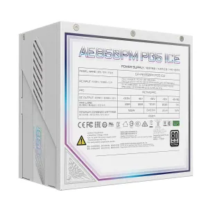 GIGABYTE zdroj AE850PM PG5, 850W, 80+ Platinum, 120mm fan, bílá