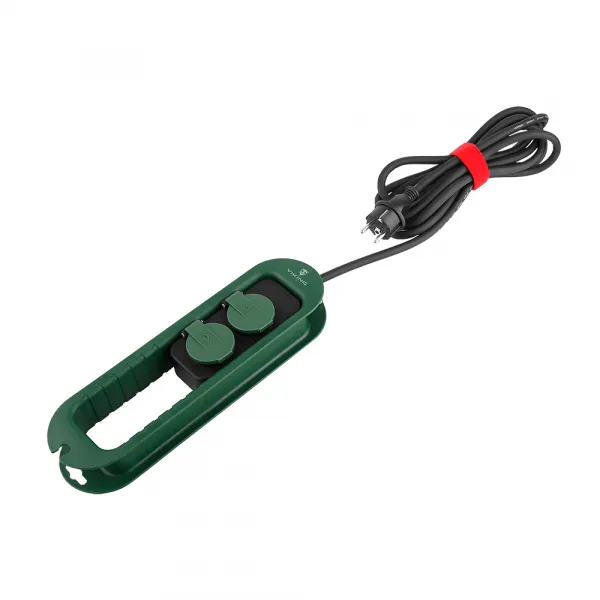 Viking síťová prodlužovací zásuvka R247, 2x AC 230V, IP44, délka 4,7 m