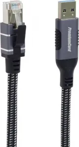 PremiumCord Ethernetový kabel USB3.2 na LAN RJ45 10/100/1000, 3m
