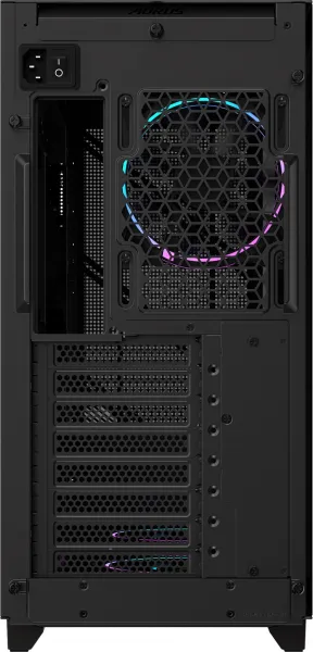 GIGABYTE case GB-AC400G ST, Mid Tower, 1x USB-C, 2x USB3.0, Průhledná bočnice, 4x ARGB 120mm Fan, černá