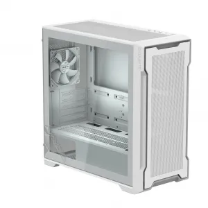GIGABYTE case GB-C102GI, Mid Tower, 2x USB3.0, Průhledná bočnice, 2x 120mm Fan, bílá