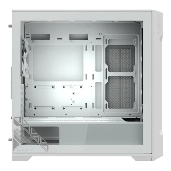 GIGABYTE case GB-C102GI, Mid Tower, 2x USB3.0, Průhledná bočnice, 2x 120mm Fan, bílá