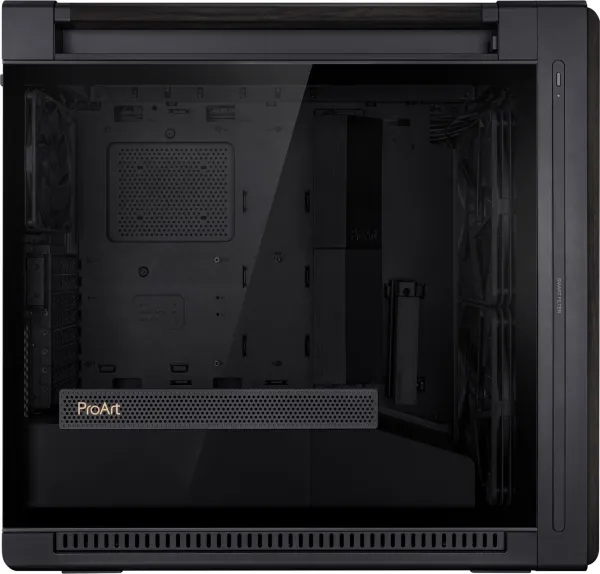 ASUS case PROART PA602 WOOD TG PWM BLACK, Mid Tower, průhledná bočnice, černá