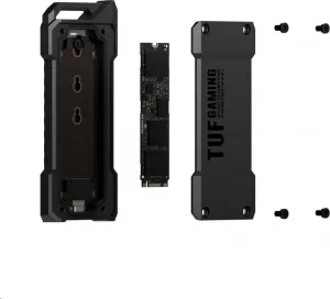 ASUS TUF GAMING A2 SSD NVME case, USB3.2 Gen 2X1, M.2 NVMe SSD kovový box, černá