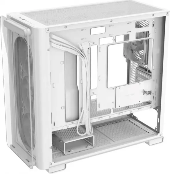 ASUS case A23 PLUS TG ARGB, Mini Tower, průhledná bočnice, 4x120mm ARGB Fan, bílá