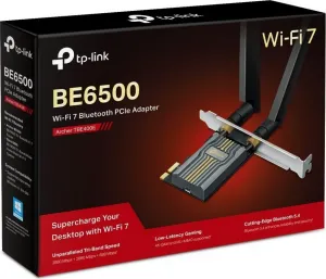 TP-Link Archer TBE400E WiFi7 PCIe adapter (BE6500,2,4GHz/5GHz/6GHz,Bluetooth5.4)