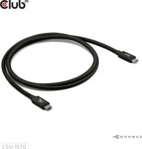 Club 3D Club3D Kabel USB4 v2 Typ-C, 80Gbps, Certifikovaný kabel, 4K540Hz, 8K240Hz, 16K60Hz, PD 240W, 1,2m
