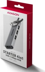 AXAGON HMC-H3A, USB 5Gbps hub, 3x USB-A, HDMI 4k/30Hz, kábel USB-C 15cm