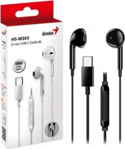GENIUS sluchátka HS-M365 headset, mikrofon, USB-C, černá