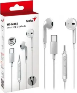 GENIUS sluchátka HS-M365 headset, mikrofon, USB-C, bílá
