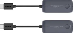 PREMIUMCORD HDMI Wireless extender, Mini, FULL HD 1080p na 20m, Šedá
