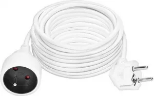 Solight 1z prodlužovací přívod - spojka, 15m, 3 x 1,5mm2, bílá