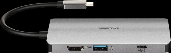 Rozbočovač D-Link DUB-M810 8 v 1 USB-C s rozhraním HDMI/ternetom/čítačkou kariet/prívodom napájania