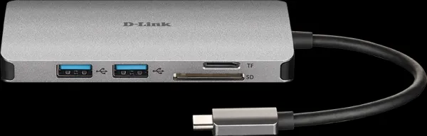 Rozbočovač D-Link DUB-M810 8 v 1 USB-C s rozhraním HDMI/ternetom/čítačkou kariet/prívodom napájania