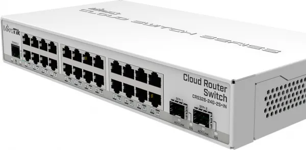 MikroTik Cloud Router Switch CRS326-24G-2S+IN, 800MHz CPU, 512MB RAM, 24xLAN, 2x SFP+, vč. L5 licence