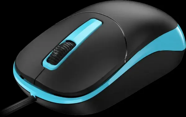 Myš drátová, Genius DX-123, černo-modrá, optická, 1200DPI
