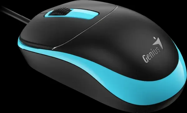 Myš drátová, Genius DX-123, černo-modrá, optická, 1200DPI