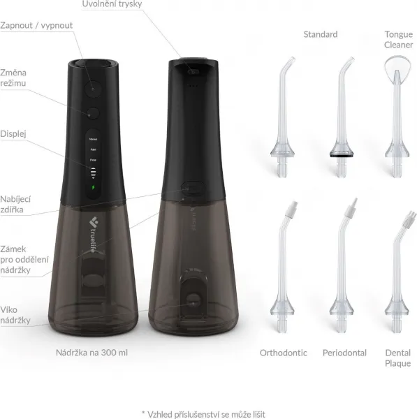 TrueLife AquaFloss Compact L100 Black - ústní sprcha
