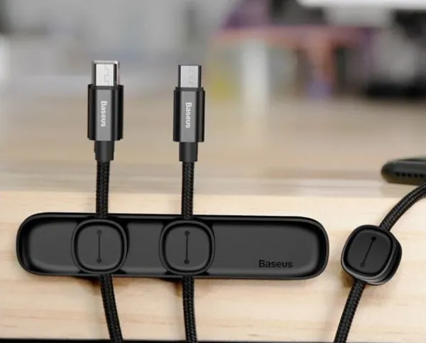 NoName Baseus ACWDJ-01L Peas Organizér Kabelů Black