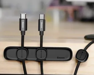 NoName Baseus ACWDJ-01L Peas Organizér Kabelů Black