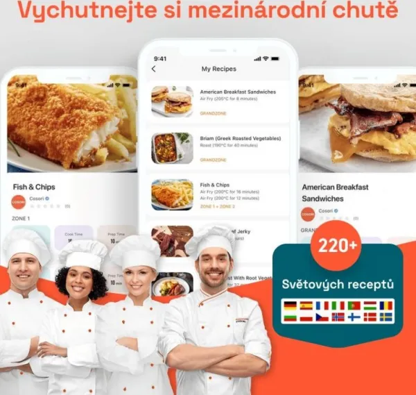 Cosori TF101S Dual blaze TwinFry 10l hozkovzdušná fritéza - bílá
