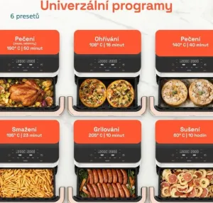 Cosori TF101S Dual blaze TwinFry 10l hozkovzdušná fritéza - bílá