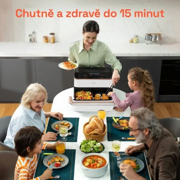 Cosori TF101S Dual blaze TwinFry 10l hozkovzdušná fritéza - bílá