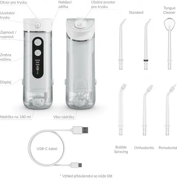 TrueLife AquaFloss Mini M50 - ústní sprcha - bílá