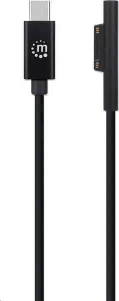 Manhattan nabíjací kábel, nabíjací kábel Surface Connect k USB-C (M/M), 15 V / 3 A, 1.8 m, čierna