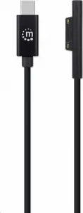 Manhattan nabíjací kábel, nabíjací kábel Surface Connect k USB-C (M/M), 15 V / 3 A, 1.8 m, čierna