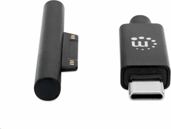 Manhattan nabíjací kábel, nabíjací kábel Surface Connect k USB-C (M/M), 15 V / 3 A, 1.8 m, čierna