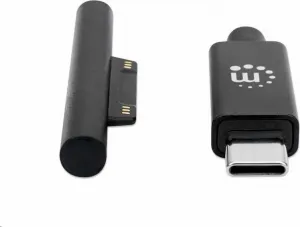 Manhattan nabíjací kábel, nabíjací kábel Surface Connect k USB-C (M/M), 15 V / 3 A, 1.8 m, čierna