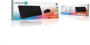 CONNECT IT Combo bezdrátová černá klávesnice + myš, CZ + SK layout