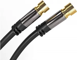 PremiumCord Kábel PREMIUMCORD, satelitná anténa F samec - F samec (135 dB) 4x tienený 3m