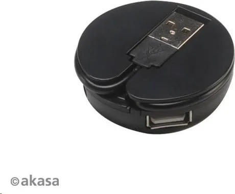 AKASA HUB USB Connect4C 4 v 1, 4x USB 2.0,17 cm kábel, externý
