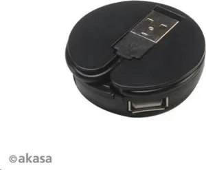 AKASA HUB USB Connect4C 4 v 1, 4x USB 2.0,17 cm kábel, externý