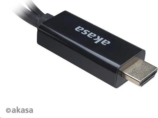 AKASA redukcia z HDMI na DisplayPort, s napájacím káblom USB 4K@60Hz, 25 cm
