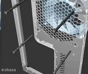 Súprava AKASA na odhlučnenie ventilátorov, 20 ks antivibračných držiakov