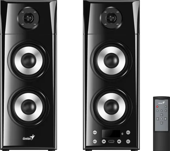 GENIUS reproduktory SP-HF2800 BT/ 2.0/ 60W/ Dřevěné/ Bluetooth/ USB/ dálkové ovládání
