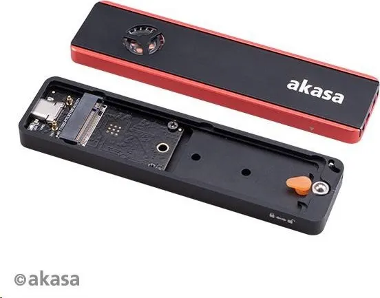 Externý box AKASA Vegas SSD Mate, pre M.2 disky SSD SATA/NVMe, USB 3.2 Gen 2, 10Gb/s, RGB, hliník
