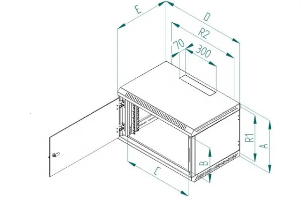19" jednodielny rack TRITON 9U/500 mm