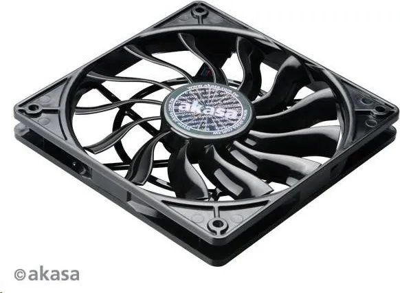 Ventilátor AKASA Slimfan, 120 x 15 mm, klzné ložisko, pre systémy HTPC, PWM 4pin
