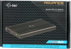 i-tec iTec USB 3.0 Externý pevný disk MySafe AluBasic Advance 6.4 cm / 2.5" pre pevné disky SSD SATA I/II/III, hliníkové puzdro